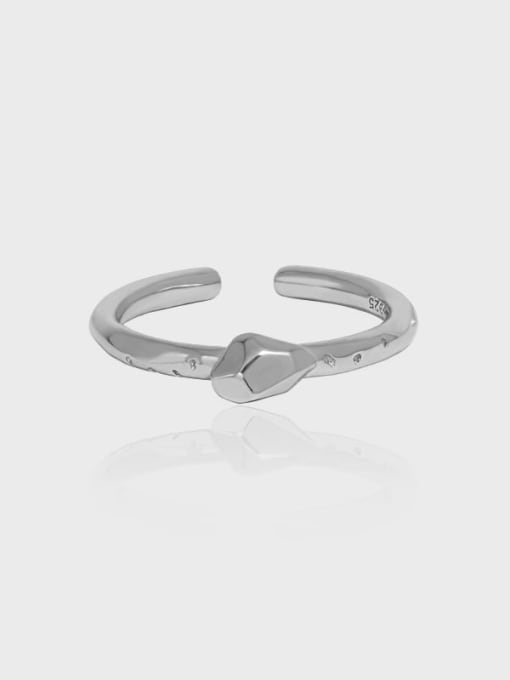 DAKA 925 Sterling Silver Irregular Minimalist Midi Ring
