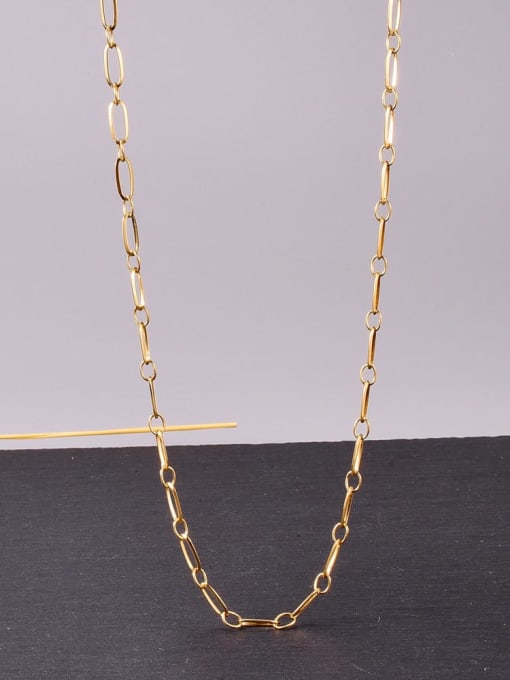 A TEEM Titanium Minimalist hollow chain Necklace 4