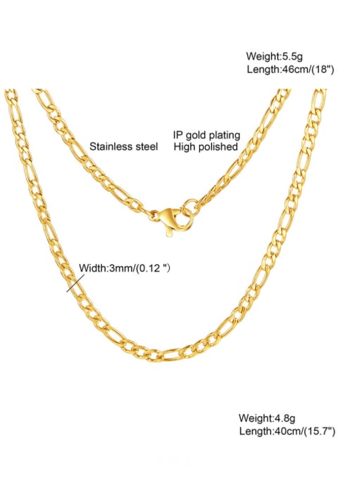 LI MUMU Stainless steel Geometric Minimalist Chain Necklace 3
