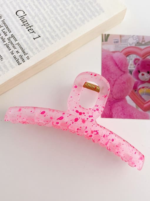 Pink 11cm Alloy Resin Trend Geometric Jaw Hair Claw