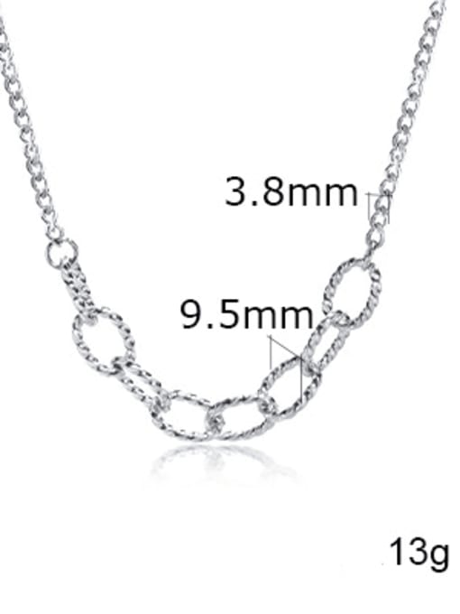 CONG Stainless steel Geometric Hip Hop Necklace 2