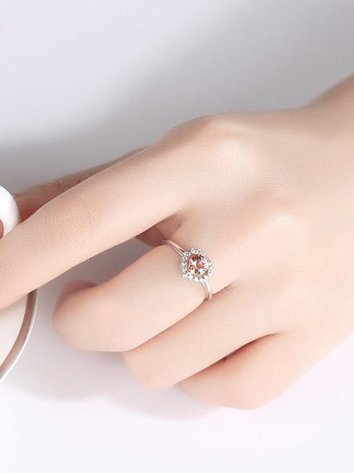 CCUI 925 Sterling Silver Cubic Zirconia Heart Dainty Midi Ring 1