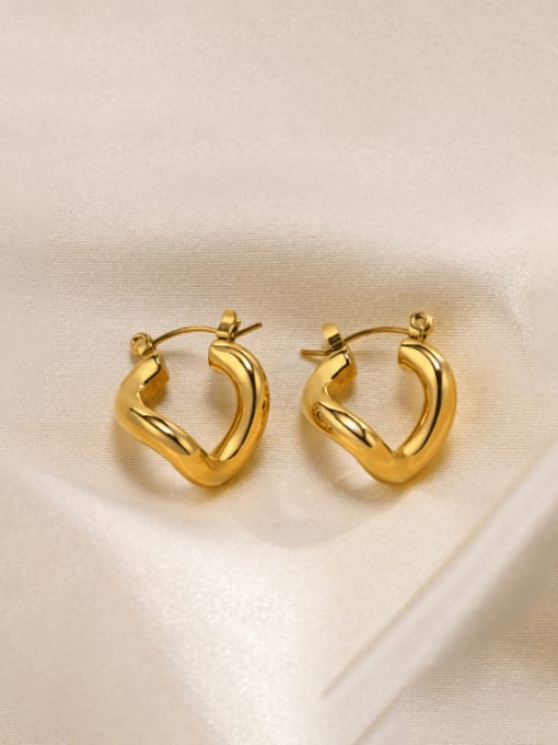 golden Stainless steel Irregular Minimalist Stud Earring