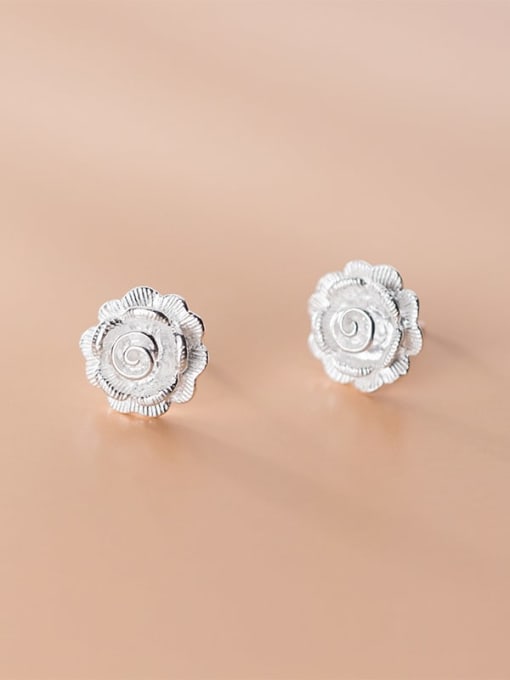 Rosh 925 Sterling Silver Flower Dainty Stud Earring 0