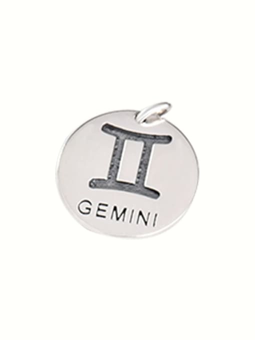 Gemini (without chain) 925 Sterling Silver Constellation Vintage Necklace