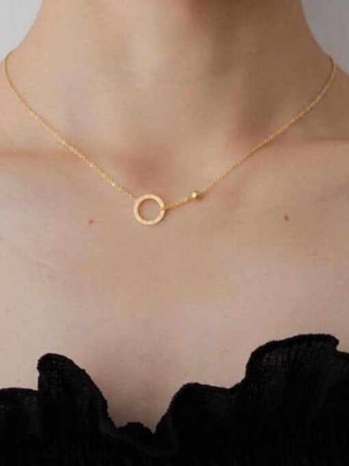 A TEEM Titanium Round Minimalist Necklace 1