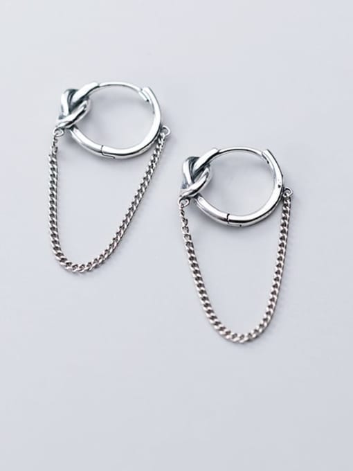 Rosh 925 Sterling Silver  Vintage Round personality chain earrings 1