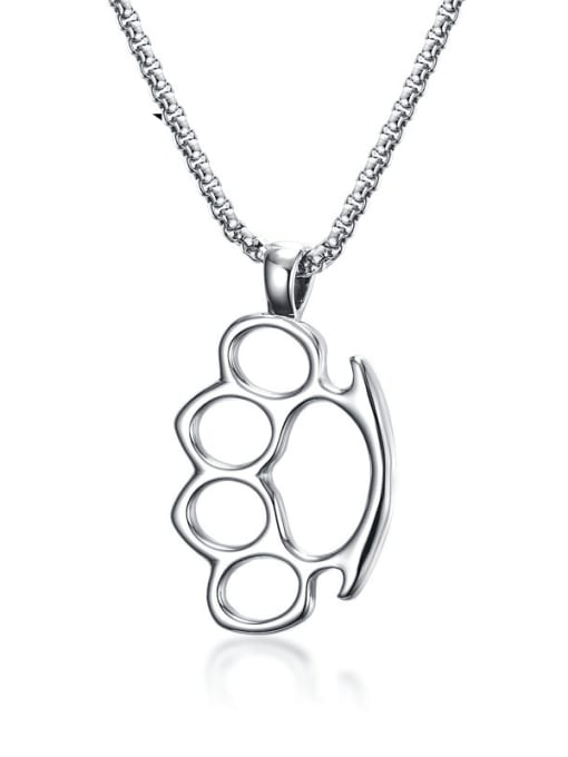 CONG 316L Surgical Steel Geometric Minimalist Necklace 0
