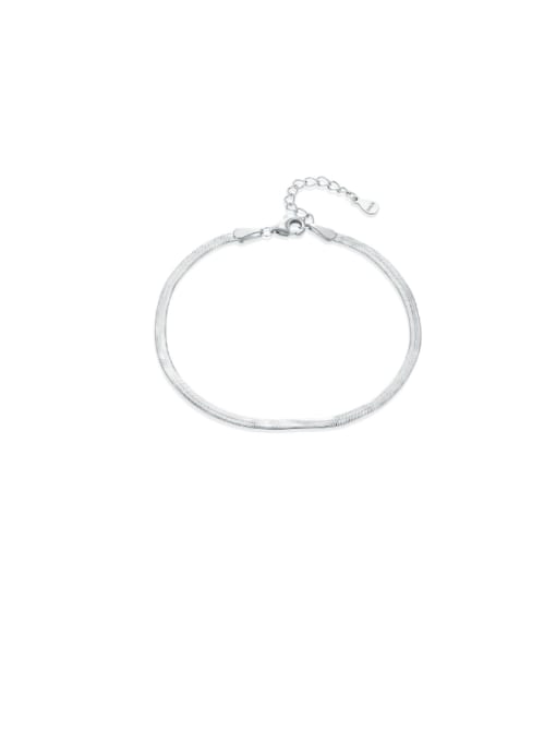 S925 pure silver 925 Sterling Silver Snake Bone Chain Minimalist Link Bracelet