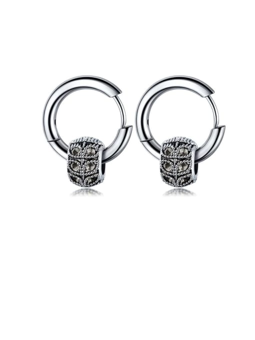 556- Earrings Titanium Irregular Vintage Stud Earring