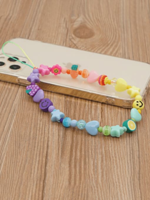 MMBEADS Multi Color Polymer Clay Smiley Bohemia Mobile Phone Accessories 2