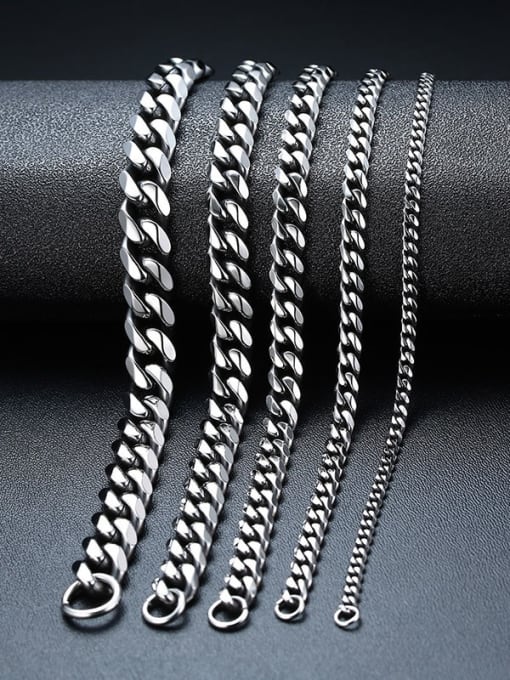 CONG Titanium Steel Geometric Vintage Link Bracelet 2