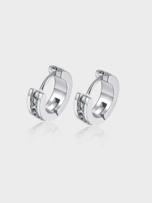 Open Sky Stainless steel Cubic Zirconia Geometric Minimalist Huggie Earring 4