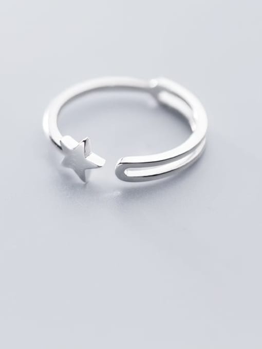 Rosh 925 Sterling Silver Star Minimalist Free Size Ring 1