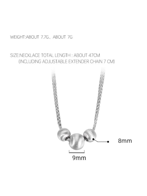 BeiFei Minimalism Silver 925 Sterling Silver Bead Round Minimalist Multi Strand Necklace 2