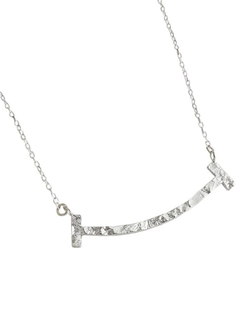 DAKA 925 Sterling Silver Rectangle Minimalist Necklace 3