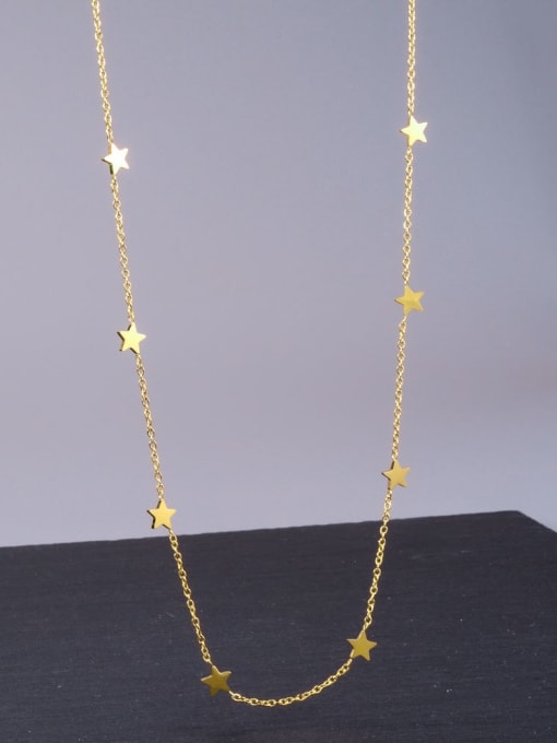 A TEEM Titanium Smooth Star Minimalist Necklace 2