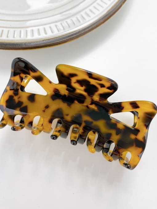 Tortoise shell 7cm Cellulose Acetate Minimalist Bowknot Alloy Jaw Claw  Hair
