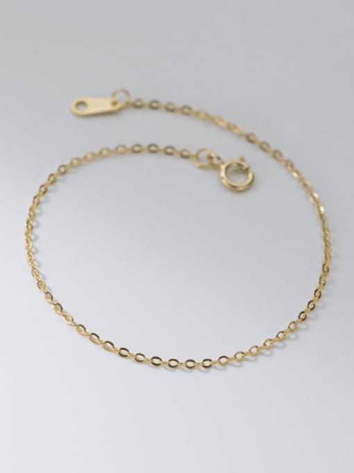 gold cross 925 Sterling Silver Bead Round Minimalist Beaded Bracelet