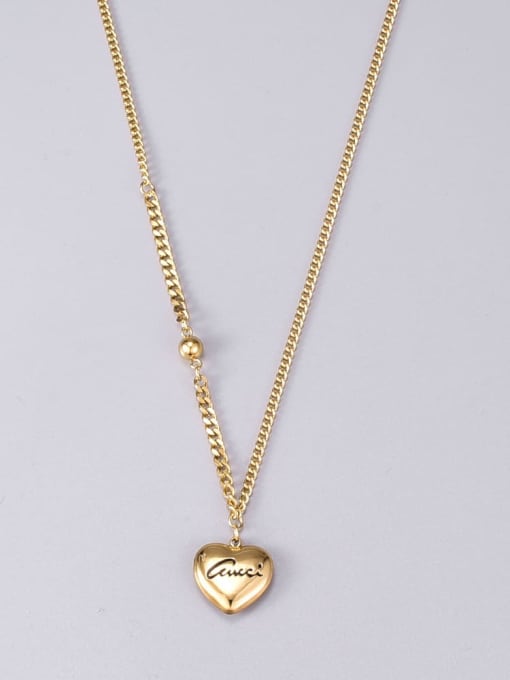 A TEEM Titanium Steel Heart Vintage Necklace 0