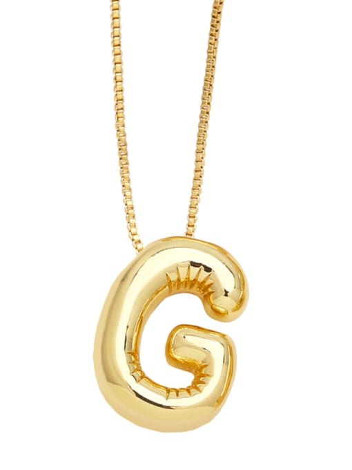 G Brass Letter Minimalist Necklace