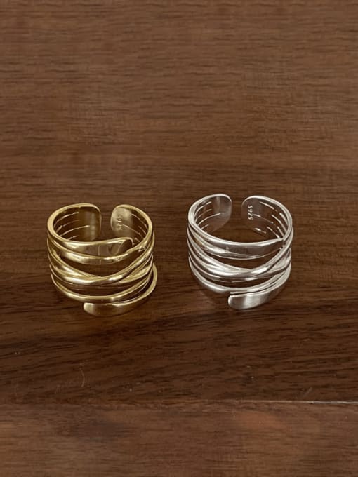 Boomer Cat 925 Sterling Silver Geometric Vintage Stackable Ring 1