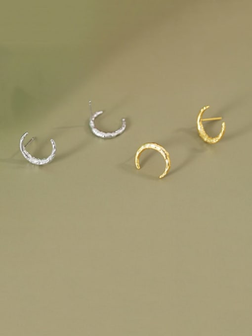 DAKA 925 Sterling Silver Moon Minimalist Stud Earring 0