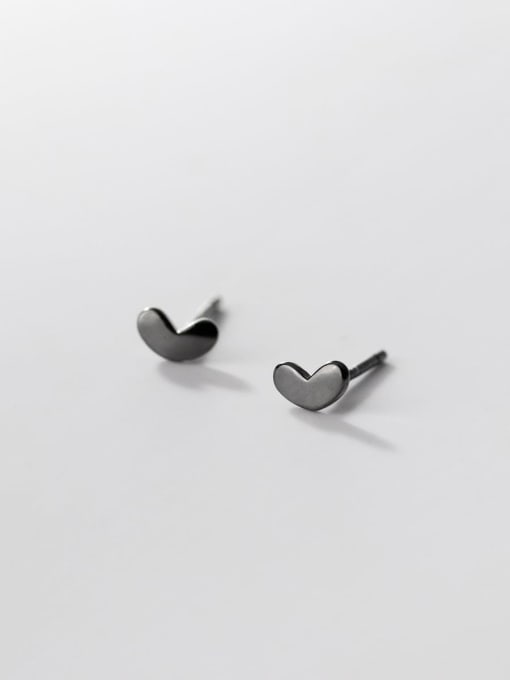 Rosh 925 Sterling Silver Heart Minimalist Stud Earring 3