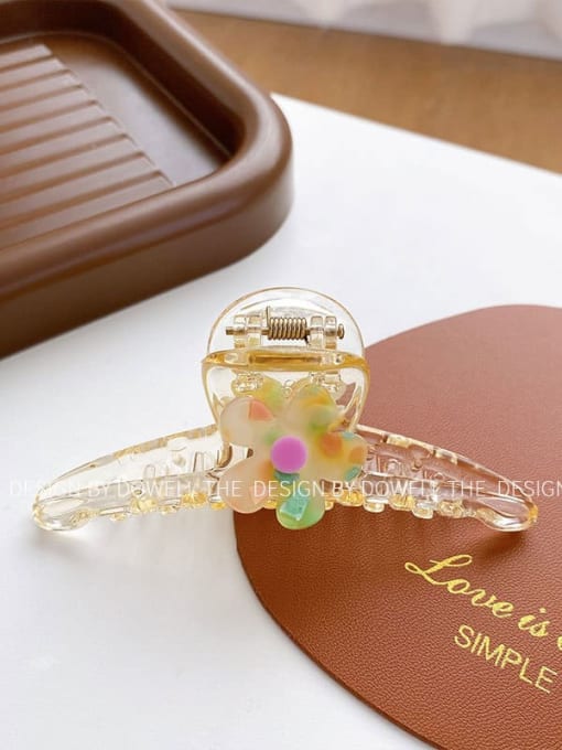 Colorful flower 9.6cm Alloy  Acrylic Trend Flower Jaw Hair Claw