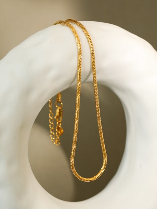 DAKA 925 Sterling Silver irregular minimalist Snake Chain Necklace 1