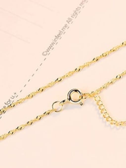 2.5 Water wave chain Gold 925 Sterling Silver Minimalist Singapore Chain