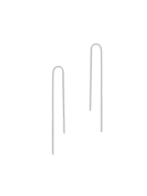 Style 4, Rhodium Sterling Silver Threader Earring With multiple styles