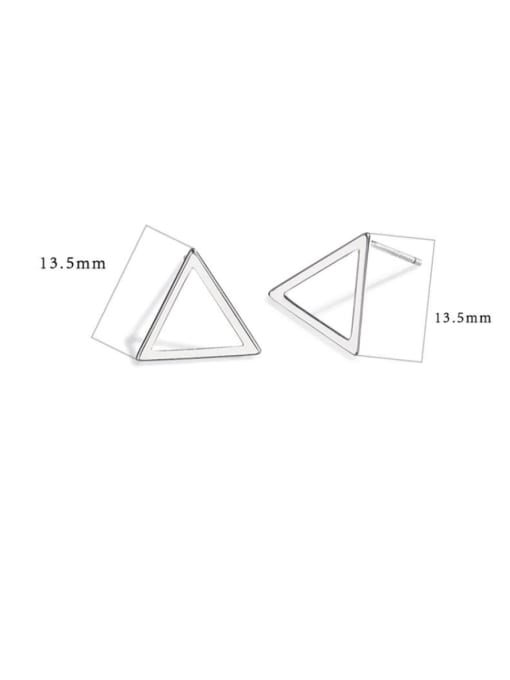 HAHN 925 Sterling Silver Hollow Triangle Minimalist Stud Earring 4