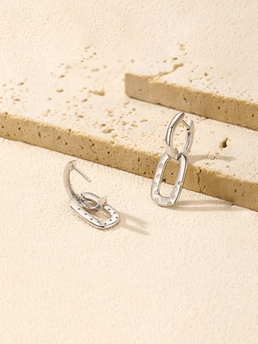 S925 pure silver 925 Sterling Silver Geometric Vintage Drop Earring