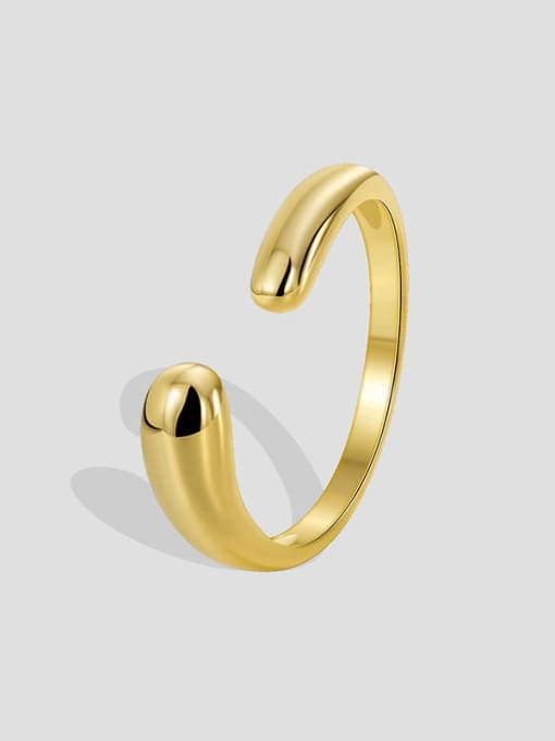 CHARME Brass Irregular Minimalist Band Ring 0