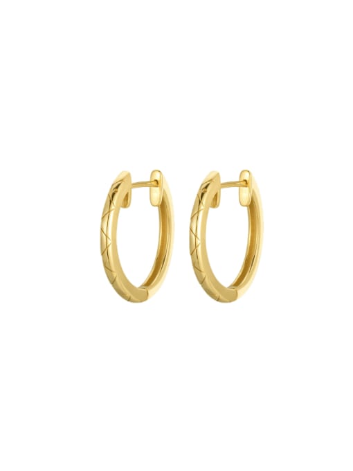 Gold Large Circle Earrings 925 Sterling Silver Geometric Minimalist Huggie Earring