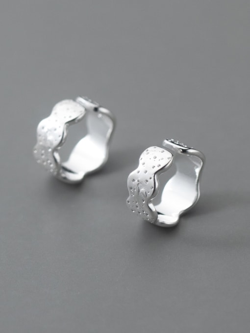 Rosh 925 Sterling Silver Geometric Minimalist Clip Earring 0