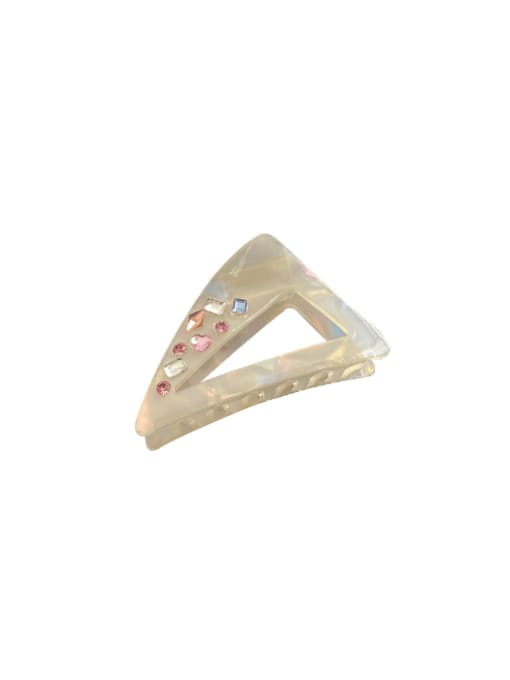 Triangle grip 7.6cm Cellulose Acetate Trend Geometric Alloy Jaw Hair Claw