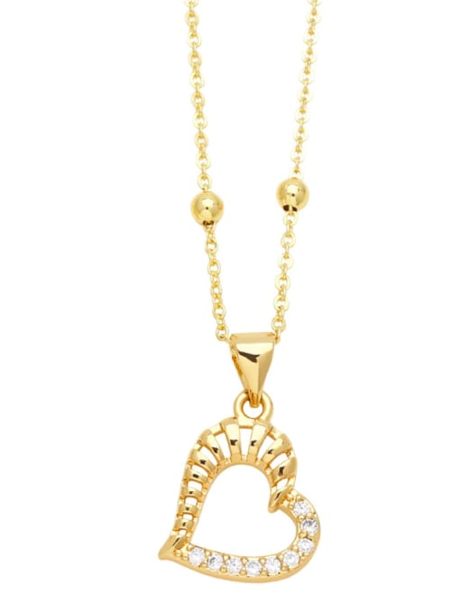 CC Brass Cubic Zirconia Pentagram Hip Hop Necklace 4