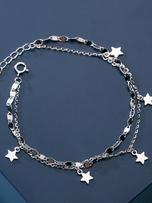 Rosh 925 Sterling Silver Star Minimalist Strand Bracelet 0
