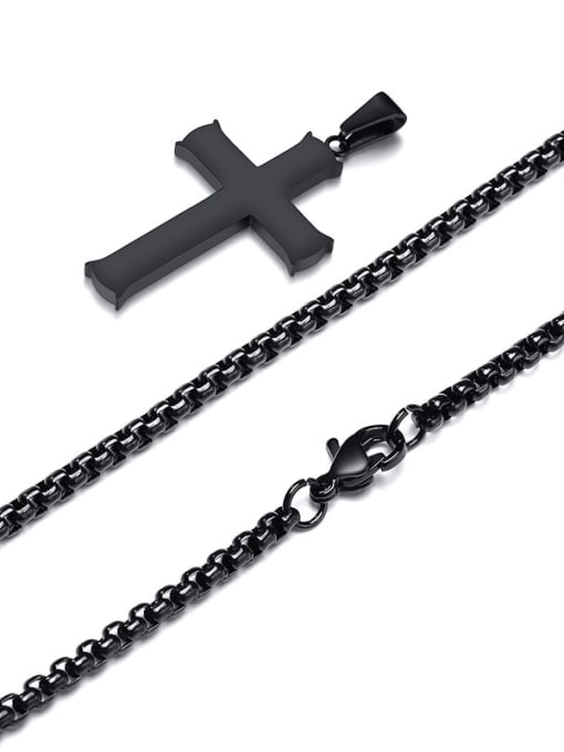 CONG Titanium Steel Cross Minimalist Necklace 3