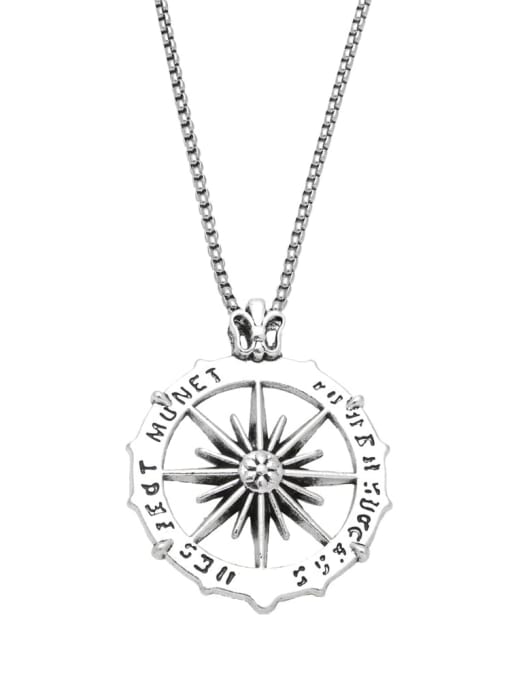 CC Stainless steel Sun Hip Hop Long Strand Necklace 2