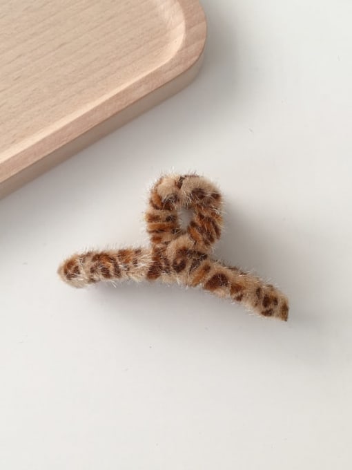 Light leopard,  7.5cm*3.6cm Alloy  Ethnic Leopard Leopard Hair Scratching Jaw Hair Claw