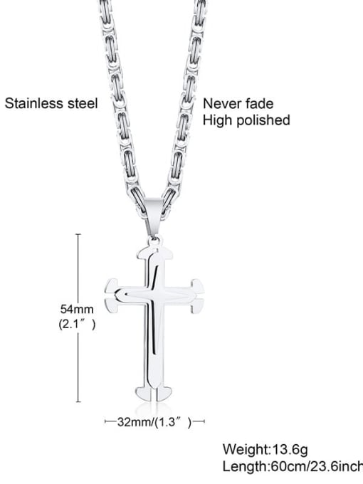 Steel pendant (without chain) Titanium Steel Hip Hop Cross Pendant