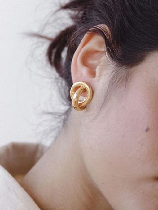 GROSE Titanium Irregular Minimalist Stud Earring 1