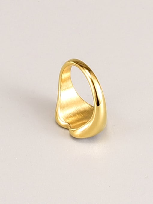 A TEEM Titanium Steel Heart Minimalist Band Ring 1