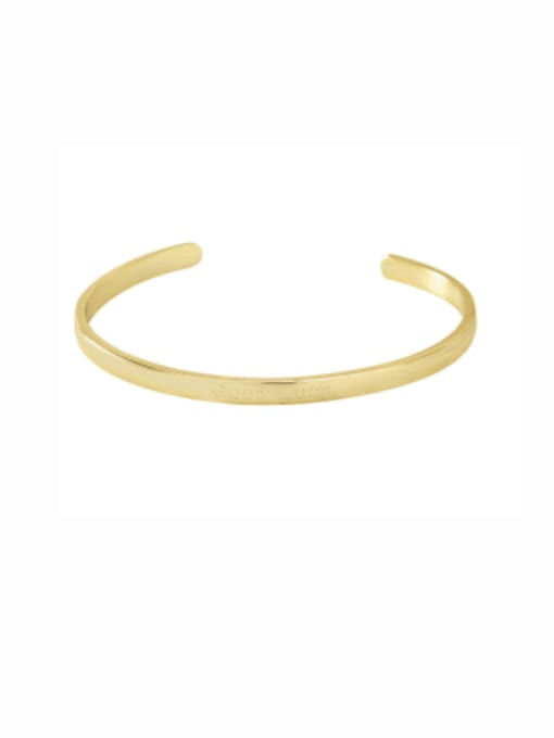 Gold Bracelet Brass Geometric Minimalist Cuff Bangle