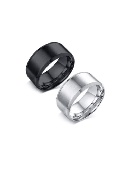 CONG Stainless steel Geometric Minimalist Band Ring 0