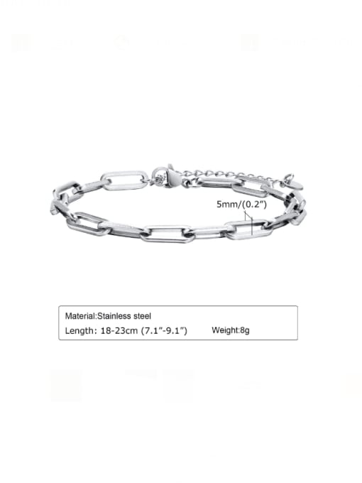 CONG Stainless steel Geometric  Chain Hip Hop Link Bracelet 3