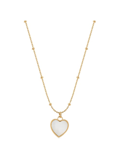 A TEEM Titanium Steel Heart Minimalist Necklace 0